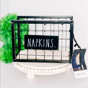 Rae Dunn NAPKINS holder black metal